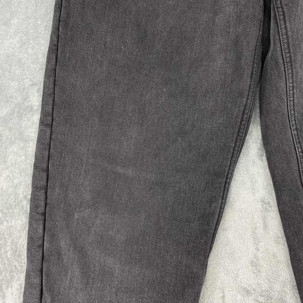 Vtg Lands End Jeans Mens 36 (fit 35x32) Black Fleece Lined Straight Denim *READ*